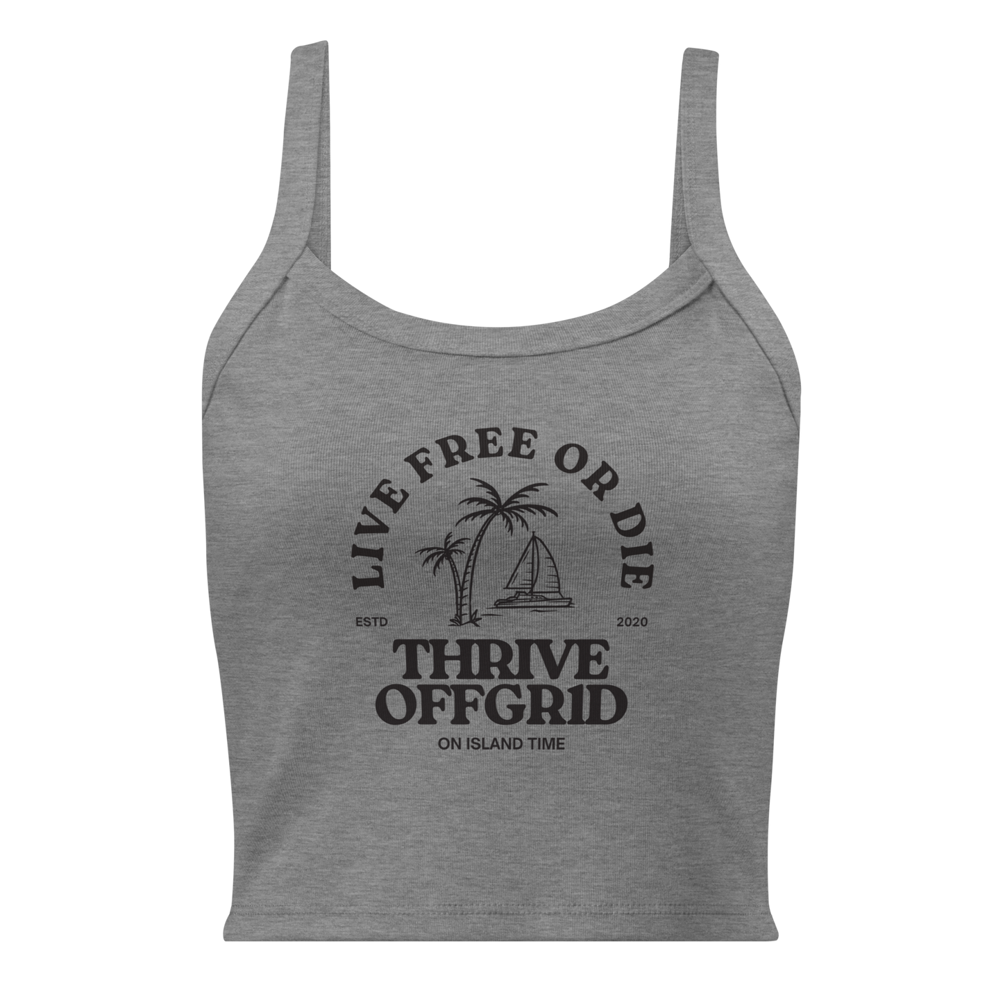 ISLAND TIME Women’s micro-rib tank top